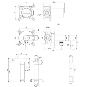 Obrazek System bidetowy podtynkowy Y miedź