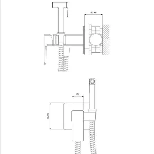 Obrazek System bidetowy podtynkowy Parma chrom