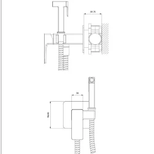 Obrazek System bidetowy podtynkowy Parma czarny