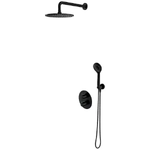 Obrazek System prysznicowy podtynkowy z baterią termostatyczną Y czarny