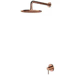 Obrazek System prysznicowy podtynkowy z baterią mechaniczną Y miedź