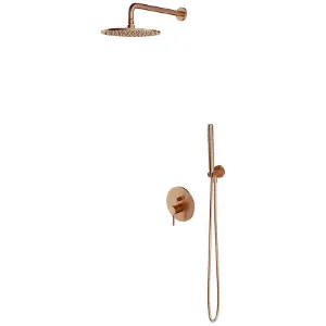 Obrazek System prysznicowy podtynkowy z baterią mechaniczną Y miedź szczotkowana
