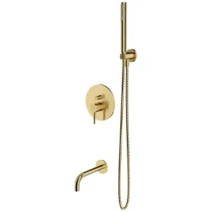 Obrazek System wannowy podtynkowy z baterią mechaniczną Y mosiądz szczotkowany