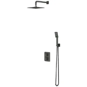 Obrazek System prysznicowy podtynkowy z baterią termostatyczną Slide grafit