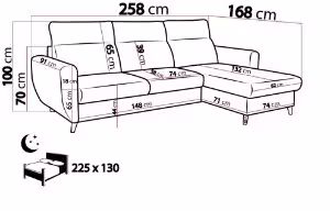 Obrazek Narożnik z funkcją spania Torro Mini lewy beżowy