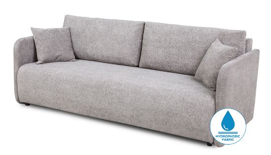 Obrazek Sofa rozkładana Megis z pojemnikiem popielata