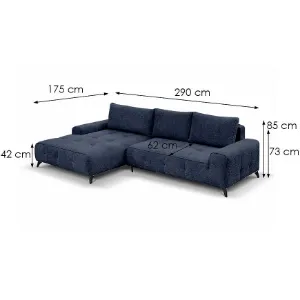 Obrazek Narożnik z funkcją spania Atena LC-2R Astra 15 lewostronny