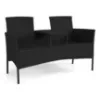Obrazek Ławka technorattanowa Hugo czarna