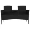 Obrazek Ławka technorattanowa Hugo czarna