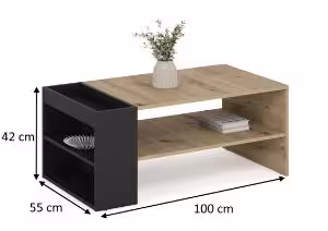 Obrazek Stolik Muria dąb artisan/czarny