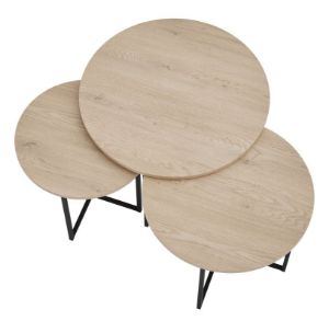 Obrazek Stolik okrągły Alto 50 cm dąb cremona/czarny