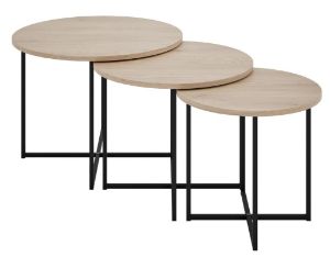 Obrazek Stolik okrągły Alto 50 cm dąb cremona/czarny