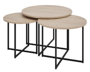 Obrazek Stolik okrągły Alto 50 cm dąb cremona/czarny