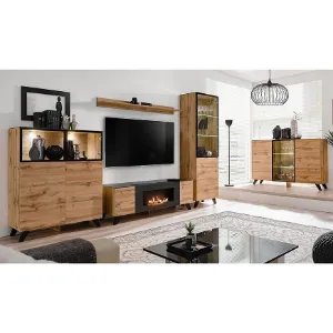 Obrazek Szafka RTV Thin Wotan/Biokominek