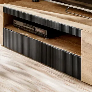 Obrazek Szafka RTV Aron Dąb Ribbeck/Czarny