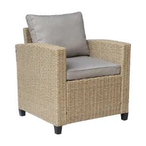 Obrazek Fotel ogrodowy technorattan Stockholm natural