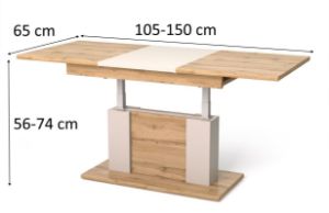 Obrazek Ławostół rozkładany Porta dąb wotan/kaszmir