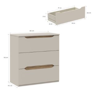 Obrazek Komoda z trzema szufladami Pozzecco EDWK212