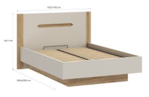 Obrazek Łóżko Pozzecco z podnoszonym stelażem 140x200 EDWL1143