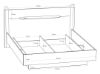 Obrazek Łóżko Pozzecco z podnoszonym stelażem 180x200