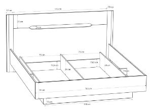 Obrazek Łóżko Pozzecco z podnoszonym stelażem 180x200