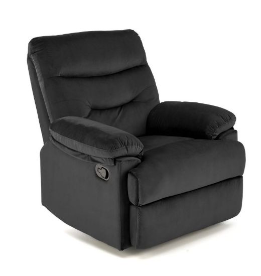 Obrazek Fotel z funkcją relaks Parker Velvet czarny