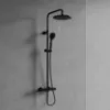Obrazek System natryskowy z deszczownicą i baterią termostatyczną Y czarny