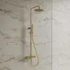 Obrazek System natryskowy z deszczownicą i baterią termostatyczną Y złoty szczotkowany