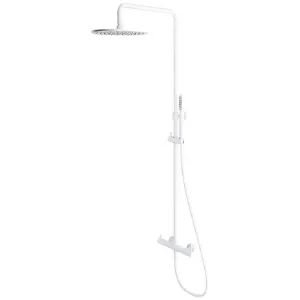 Obrazek System natryskowy z deszczownicą i baterią mechaniczną Y biały mat