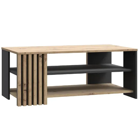 Obrazek Stolik okolicznościowy Zaandam prostokąt 60x110 artisan/czarny