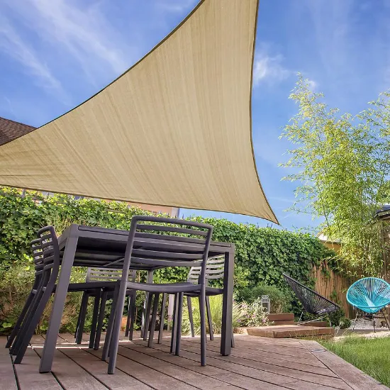 Obrazek Żagiel cieniujący trójkątny 5x5x5 beżowy