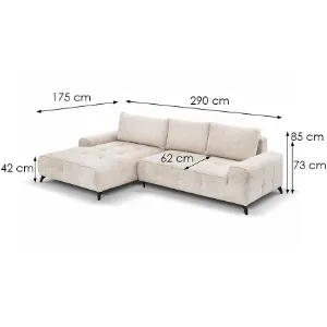 Obrazek Narożnik z funkcją spania Atena LC-2R Astra 3 lewostronny