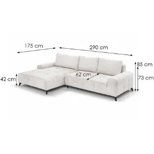 Obrazek Narożnik z funkcją spania Atena LC-2R Astra 1 lewostronny