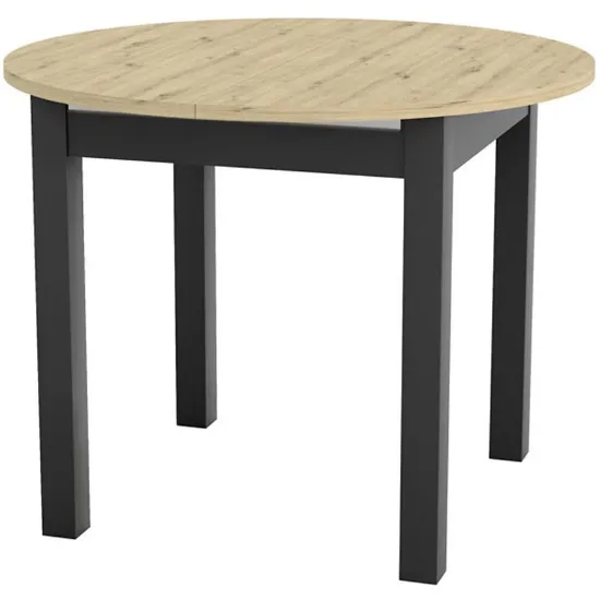 Obrazek Stół rozkładany Aurora 96/126x96cm dąb artisan/czarny