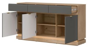 Obrazek Komoda szeroka Milton ML03 dąb cremona torro/szary