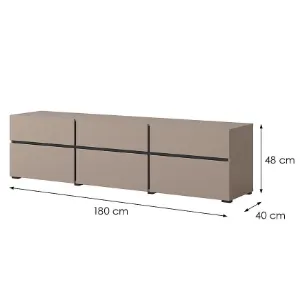 Obrazek Szafka RTV Cross  3k3s Congo/Czarny 41