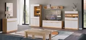 Obrazek Półka wisząca Milton ML10 dąb cremona torro/biały