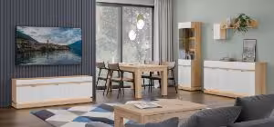 Obrazek Półka wisząca Milton ML10 dąb cremona torro/biały