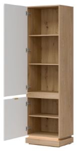 Obrazek Regał zamknięty Milton ML07 dąb cremona torro/biały