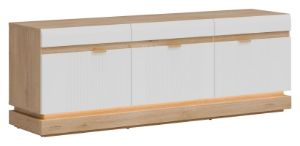 Obrazek Szafka RTV Milton ML01 dąb cremona torro/biały