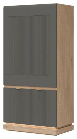 Obrazek Szafa czterodrzwiowa Milton ML08 dąb cremona torro/szary