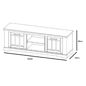 Obrazek Szafka RTV 25 Country 2d dąb stirling/sosna andersen