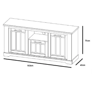 Obrazek Szafka RTV 26 Country 3d dąb stirling/sosna andersen