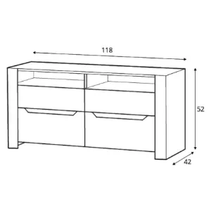 Obrazek Szafka RTV 21 DESJO 2d dąb san remo
