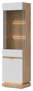 Obrazek Witryna wąska Milton ML05 dąb cremona torro/biały