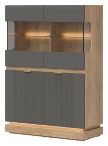 Obrazek Witryna niska Milton ML04 dąb cremona torro/szary