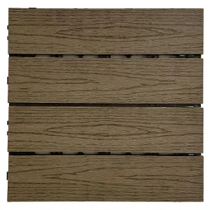Obrazek Podest tarasowy wpc Brąz - struktura drewna 300x300