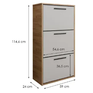 Obrazek Szafka na buty Asper Stojąca Fr. Biały/Craft