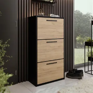 Obrazek Szafka na buty Asper Stojąca Fr. Craft/Czarny