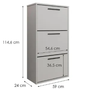 Obrazek Szafka na buty Asper Wisząca Fr. Biały/Biały